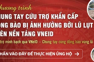 Người dân có thể ủng hộ đồng bào bị ảnh hưởng bởi lũ lụt trên VNeID