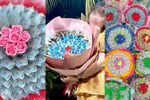 Buôn bán, sử dụng những bó hoa bằng tiền có vi phạm pháp luật không?