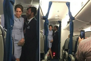 Công nương Anh Kate di chuyển bằng máy bay thương mại