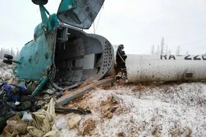 Trực thăng Nga rơi, 19 người chết