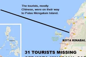 Tàu chở 28 khách Trung Quốc mất tích trên biển Malaysia