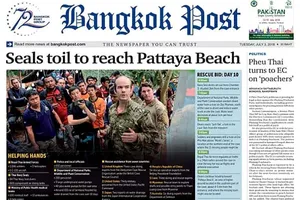 Các báo Thái Lan không đưa tin kịp vụ tìm thấy đội bóng nhí