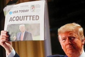 Tổng thống Mỹ Donald Trump chính thức lên tiếng sau khi được Thượng viện tuyên trắng án. Ảnh: REUTERS