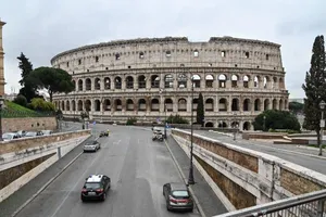 Đường phố thủ đô Rome (Ý) ngày 14-3. Ảnh: AFP