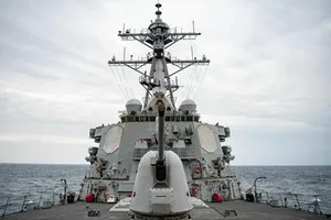 Tàu khu trục USS Barry lớp Arleigh Burke của Hải quân Mỹ. Ảnh: SPUTNIK