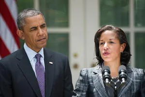 Cố vấn an ninh quốc gia Susan Rice (phải) và Tổng thống Barack Obama (trái). Ảnh: GETTY IMAGES