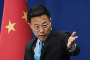 Người phát ngôn Bộ Ngoại giao Trung Quốc Triệu Lập Kiên. Ảnh: AP