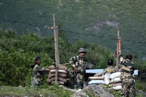 Binh sĩ Ấn Độ ở khu vực biên giới với Trung Quốc. Ảnh: Faisal Khan/ANADOLU/ GETTY IMAGES