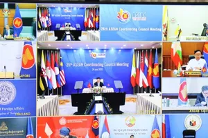 Hội nghị trực tuyến Bộ trưởng Ngoại giao ASEAN không chính thức ngày 24-6. Ảnh: FACEBOOK