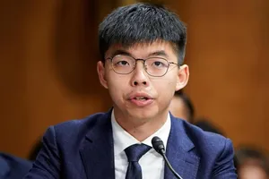 Hoàng Chi Phong trong phiên điều trần trước Quốc hội Mỹ ngày 17-9-2019. Ảnh: REUTERS