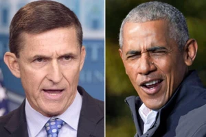 Ông Flynn (trái) và ông Obama. Ảnh: AP/REUTERS