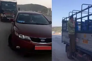 Tạm đình chỉ 3 cán bộ đi 'xe báo chí' kiểm tra ô tô chở gas