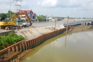 Khắc phục xong sự cố sạt taluy đường dẫn cầu ở Hải Phòng