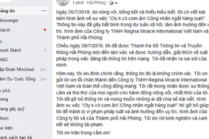 Đưa thông tin một nửa sự thật lên Facebook, phải đính chính