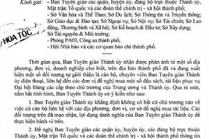 Cảnh báo nạn mạo danh Ban Tuyên giáo bán tài liệu đại hội Đảng