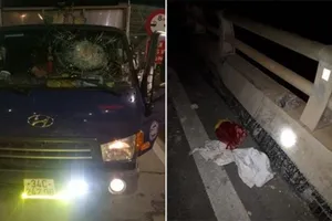 Trèo lên cầu vượt ném vỡ kính ô tô trên cao tốc