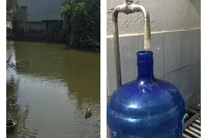 Thu hồi nước đóng bình Vimass làm từ nguồn nước mương