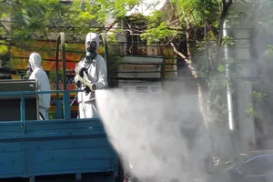 Hải Phòng phun khử trùng chống dịch các đường nội thành