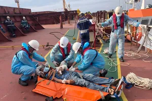 Cứu hai thủy thủ tàu nước ngoài trên biển Nha Trang