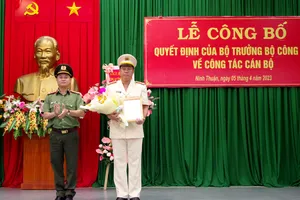 Công an Ninh Thuận có tân Phó Giám đốc