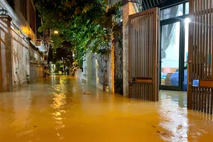 Nhiều nơi ở TP Nha Trang ngập sâu trong đêm