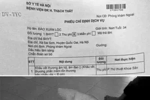 Nam thanh niên bị may âm đạo do... lỗi đánh máy