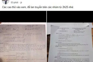 Vụ lộ đề thi văn, toán lớp 10: Giáo viên chụp gửi ra ngoài?