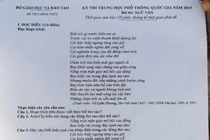 Đình chỉ thí sinh làm 'lọt' đề thi lên mạng xã hội 