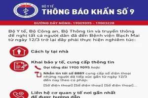Thông báo khẩn của Bộ Y tế trưa 29-3