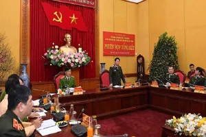 Thứ trưởng Bùi Văn Nam phát biểu tại phiên họp. Ảnh: BCA