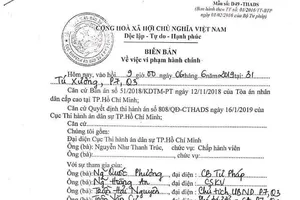 Lập biên bản vi phạm hành chính với bà Lê Hoàng Diệp Thảo