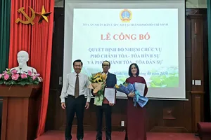 Nhân sự mới tòa Cấp cao tại TP.HCM