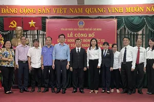 Nhân sự mới tòa án các quận tại TP.HCM