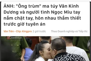 Tranh luận về hình ảnh hotgirl Ngọc Miu hôn người tình tại toà