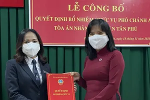 TAND quận Tân Phú có tân phó chánh án