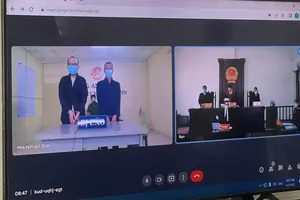 Tòa quận 7 triển khai 2 phiên xử trực tuyến đầu tiên 