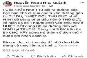 Tin đồn dịch cúm A/H1N1 khiến dân hoang mang, sợ ra đường