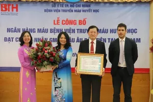 Ngân hàng máu đầu tiên của Việt Nam đạt chứng nhận GMP