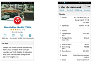 Tra cứu nơi khám chữa bệnh trên điện thoại thông minh