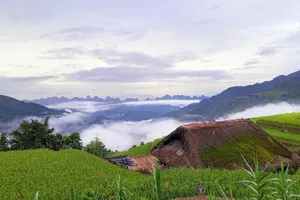 Ngẩn ngơ ngắm ngôi làng rêu phong 'giấu trong mây' ở Hà Giang