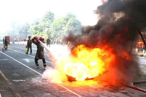 28 đội Cảnh sát PCCC và CNCH công an TP.HCM tranh tài tại Hội thi thể thao nghiệp vụ chữa cháy 