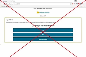 Cảnh giác trang web lừa tặng vé máy bay miễn phí