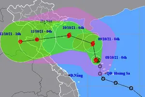 Áp thấp nhiệt đới đã mạnh lên thành cơn bão số 7