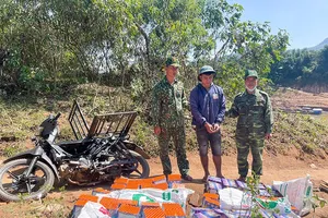 Mật phục bắt pháo lậu tuồn qua biên giới 