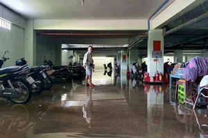 Dân khổ vì hầm chung cư, thang máy ngập nước 