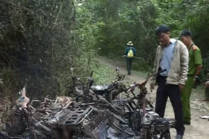 Đoàn kiểm tra bảo vệ rừng bị 'lâm tặc' đốt rụi 9 xe máy