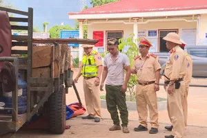 Cảnh sát giao thông nổ súng bắt thanh niên chở gỗ 