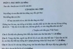 Giáo viên ra đề văn có nội dung ‘nhạy cảm’
