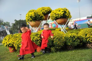 Người dân phố biển Quy Nhơn háo hức check-in tại quảng trường hoa