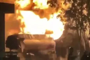 Cây xăng tại Tây Ninh cháy lớn